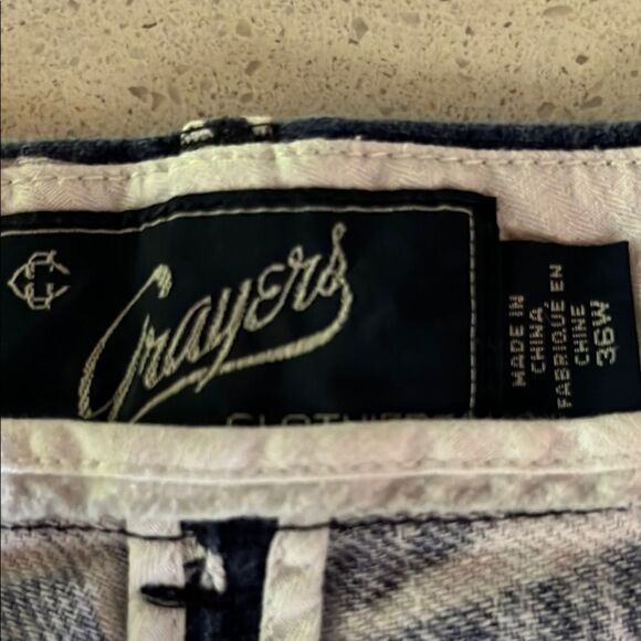 Grayers Blue and White Patterned Shorts - Picture 2 of 10